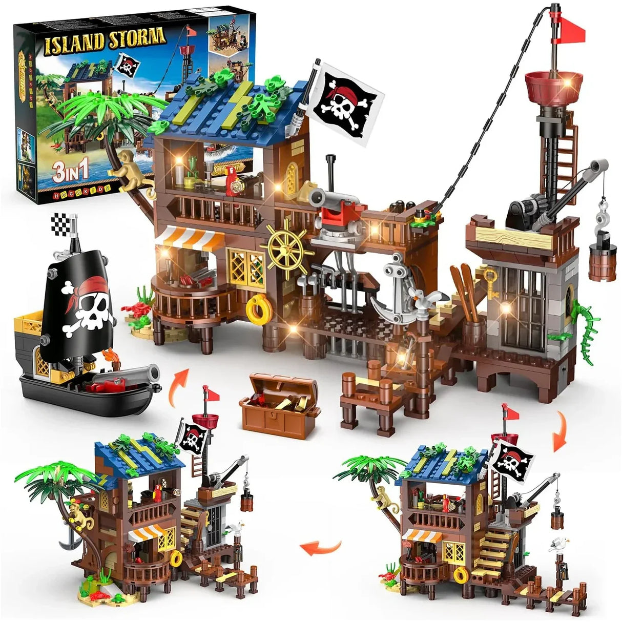 Monde de pirates 3-en-1 - Blocs de construction