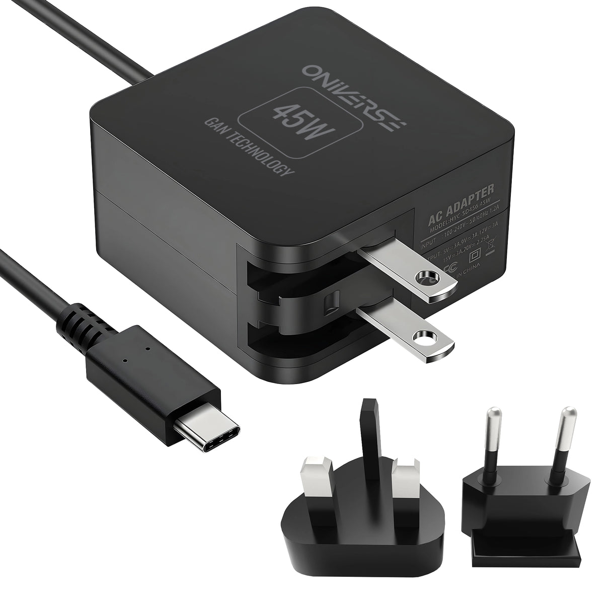 45W USB-C Charger für Reisen (UK/US/EU) - Gaming -Zubehör
