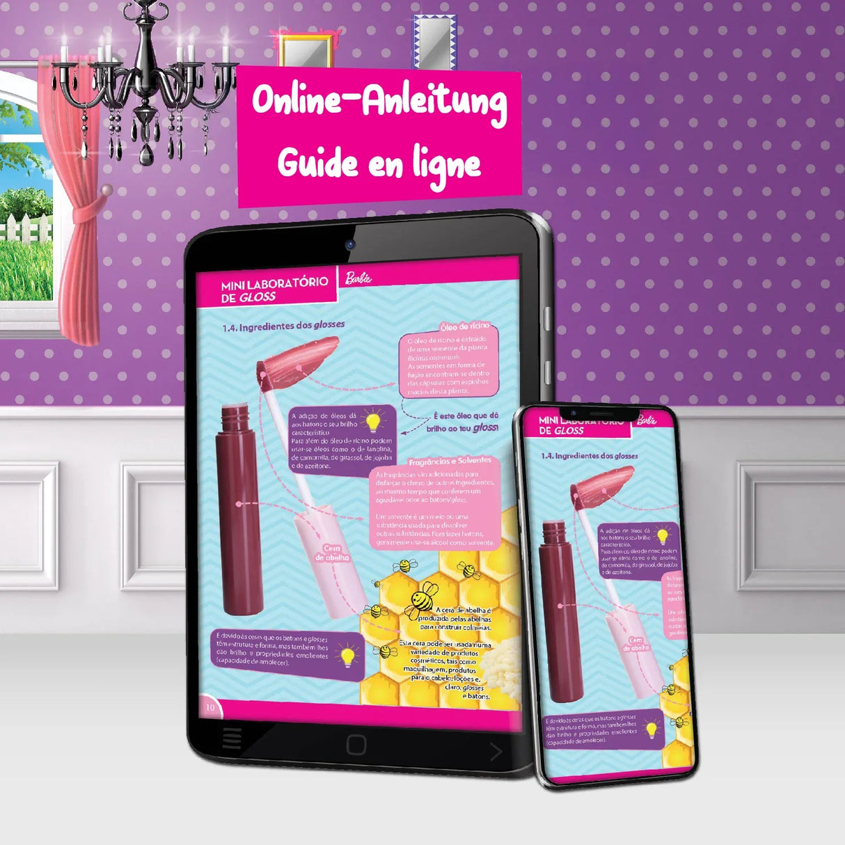 Online-Anleitung für Lipgloss auf Tablet und Smartphone