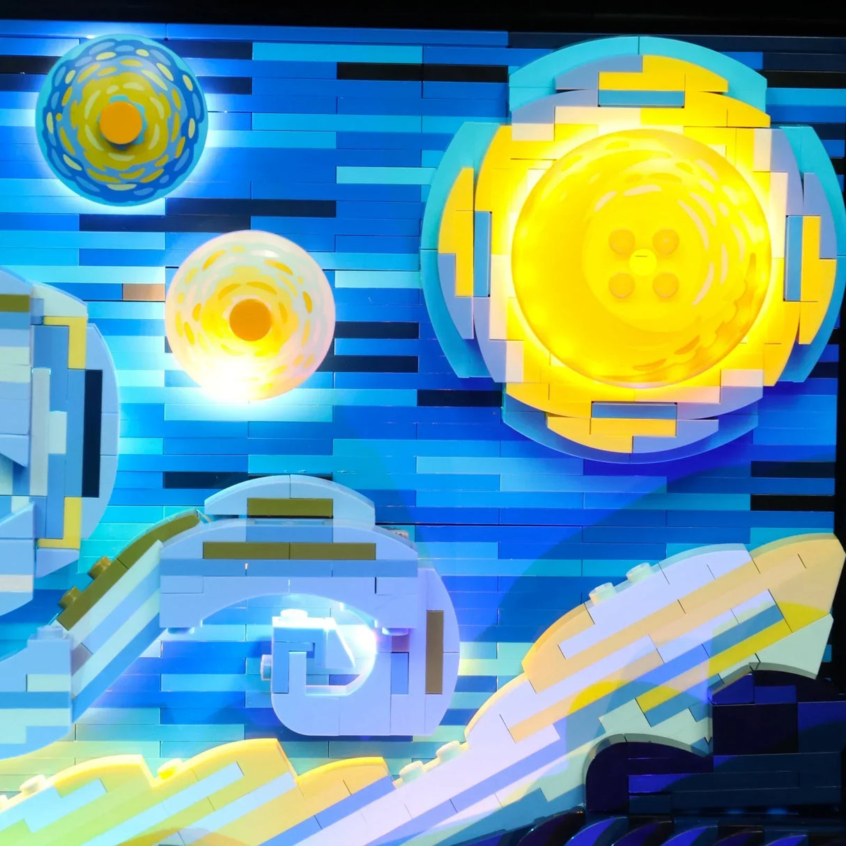 Ensemble d'éclairage LED pour LEGO Vincent van Gogh - La Nuit étoilée (21333) avec télécommande