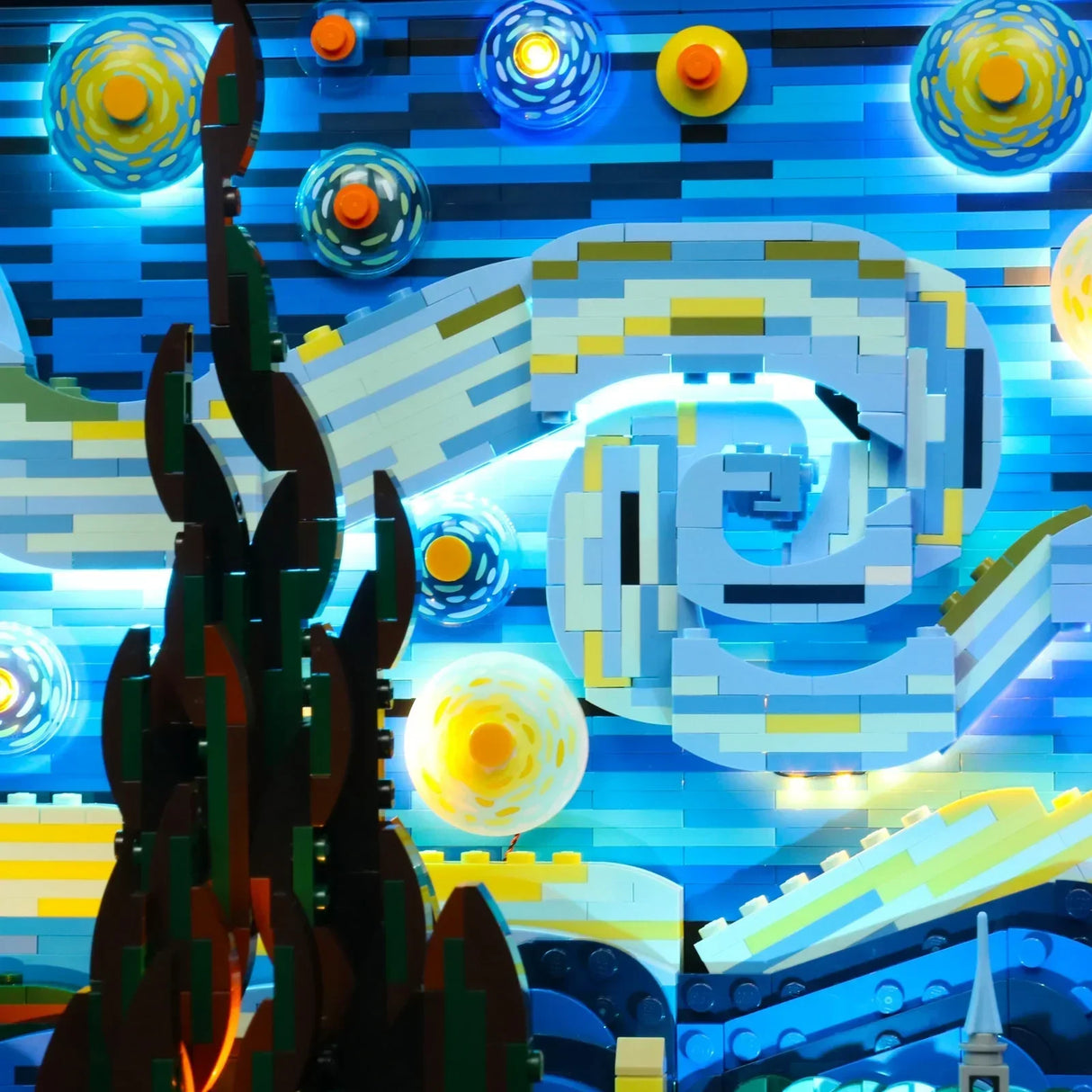Ensemble d'éclairage LED pour LEGO Vincent van Gogh - La Nuit étoilée (21333) avec télécommande