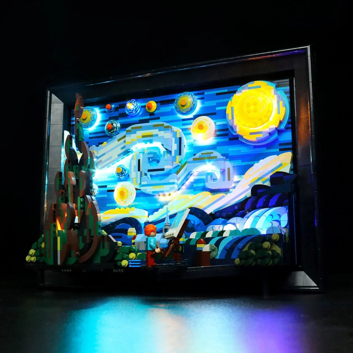 Ensemble d'éclairage LED pour LEGO Vincent van Gogh - La Nuit étoilée (21333) avec télécommande