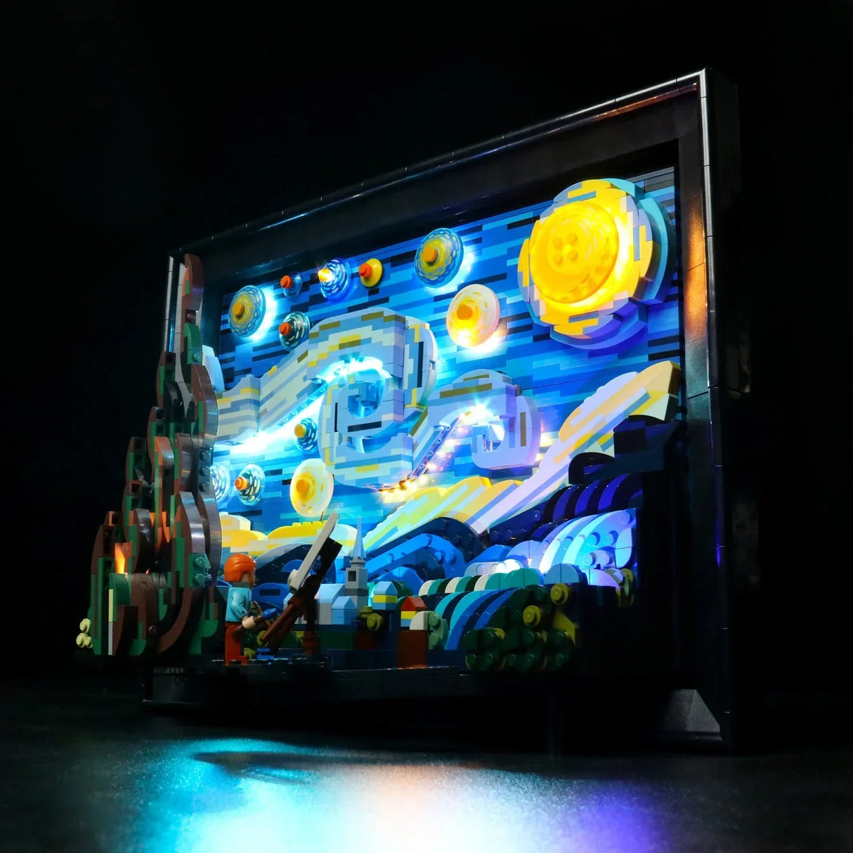 Ensemble d'éclairage LED pour LEGO Vincent van Gogh - La Nuit étoilée (21333) avec télécommande