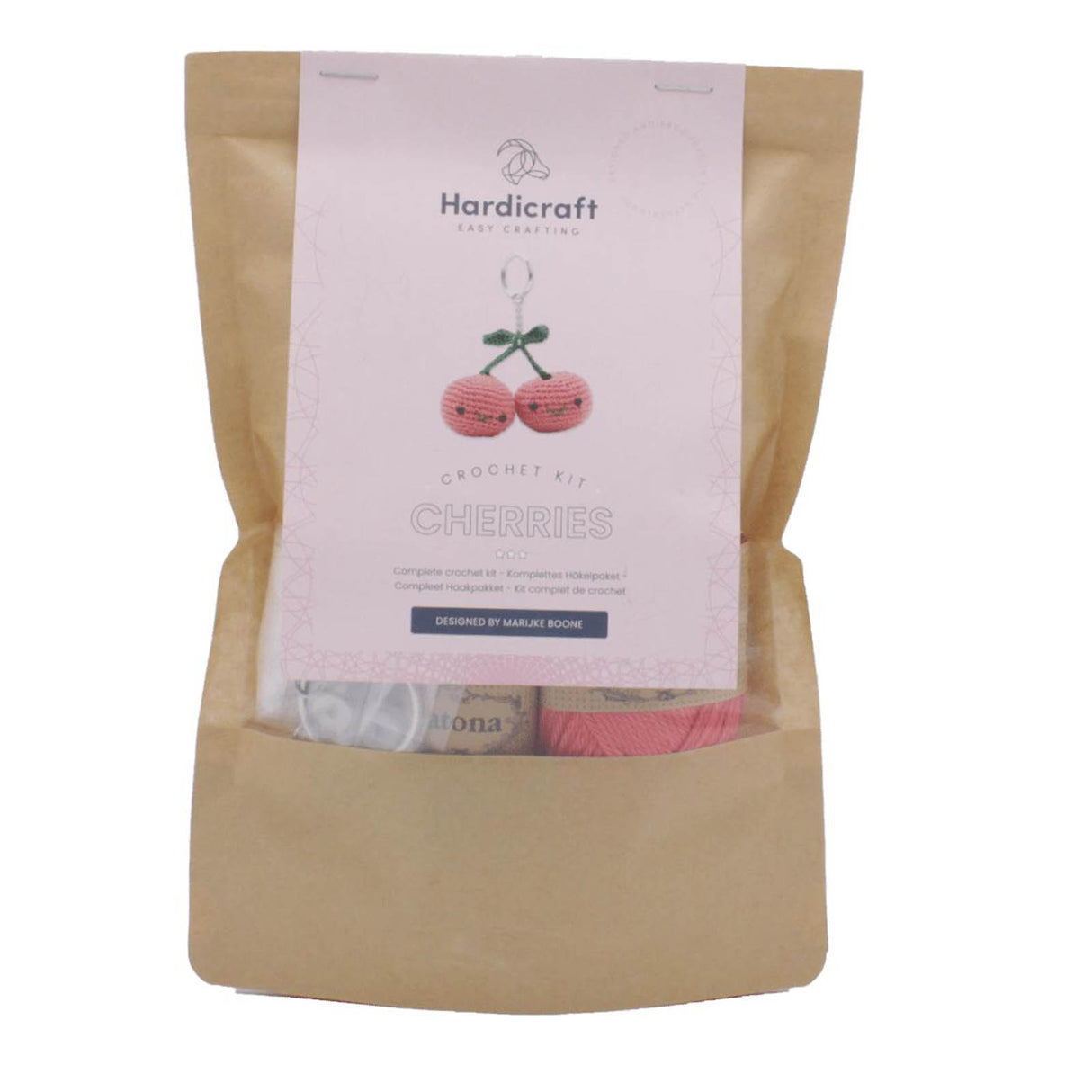 Bijou de sac cerise - set au crochet