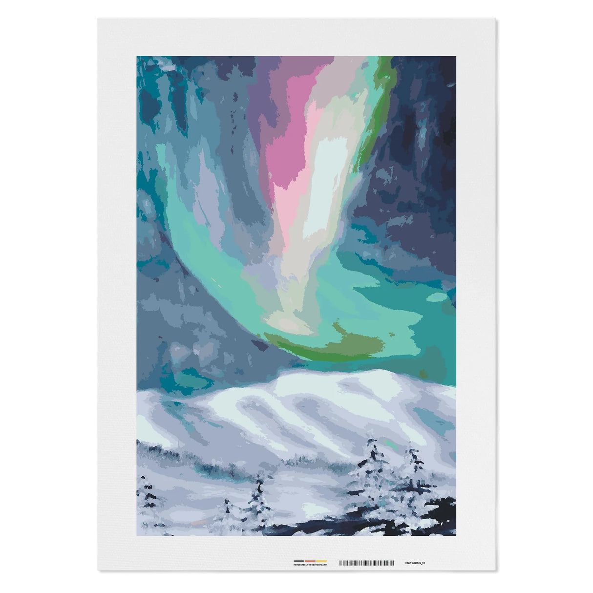 Polarlichter (Aurora Borealis) - Malen nach Zahlen