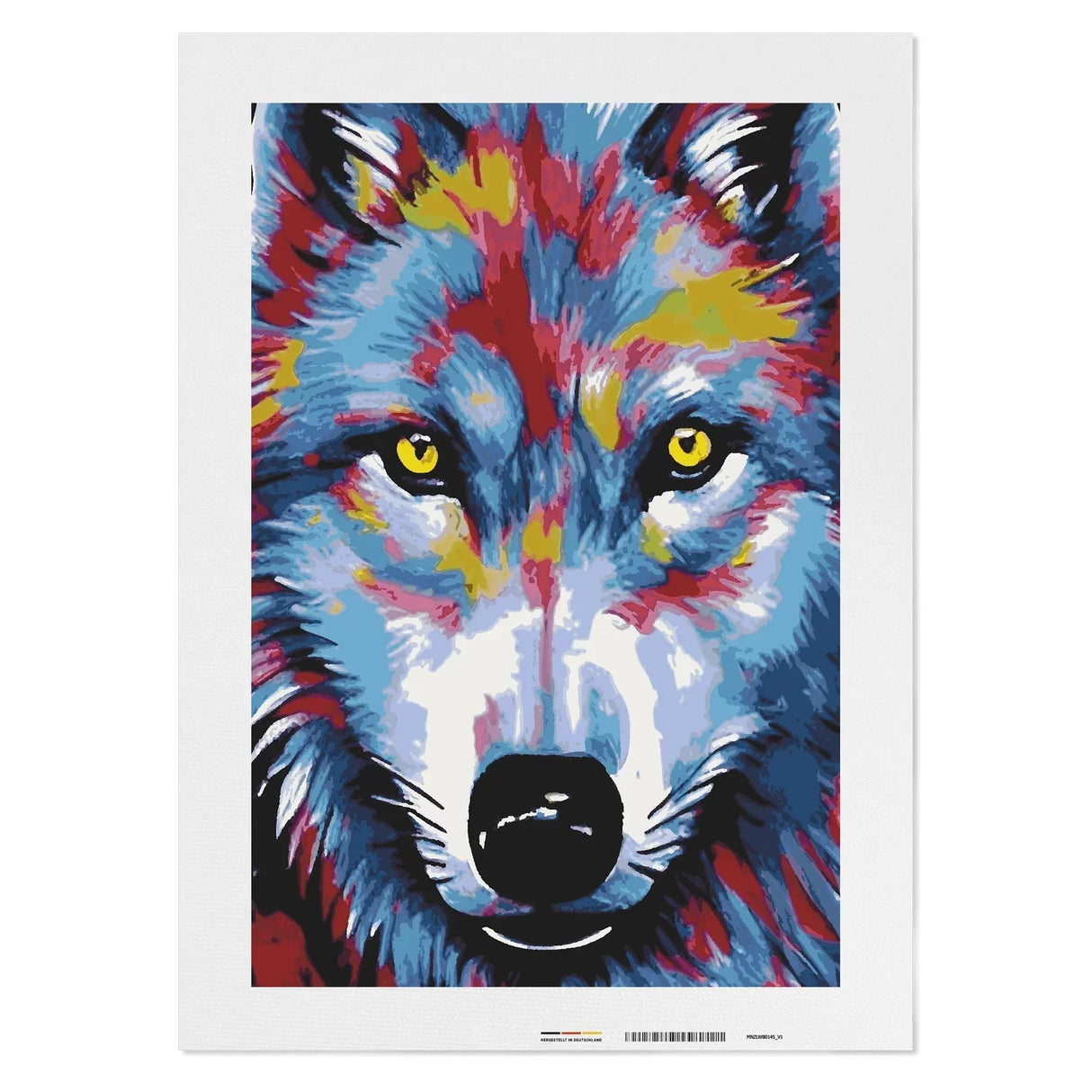 Loup en couleurs - Peinture par numéros