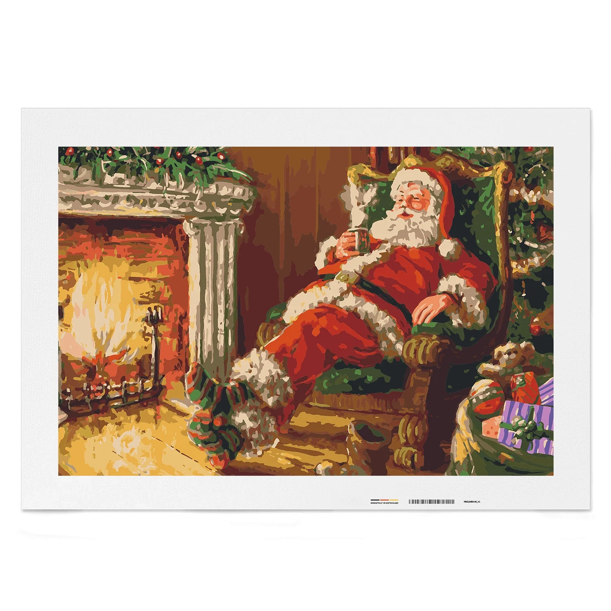 Santas wohlverdiente Pause - Malen nach Zahlen