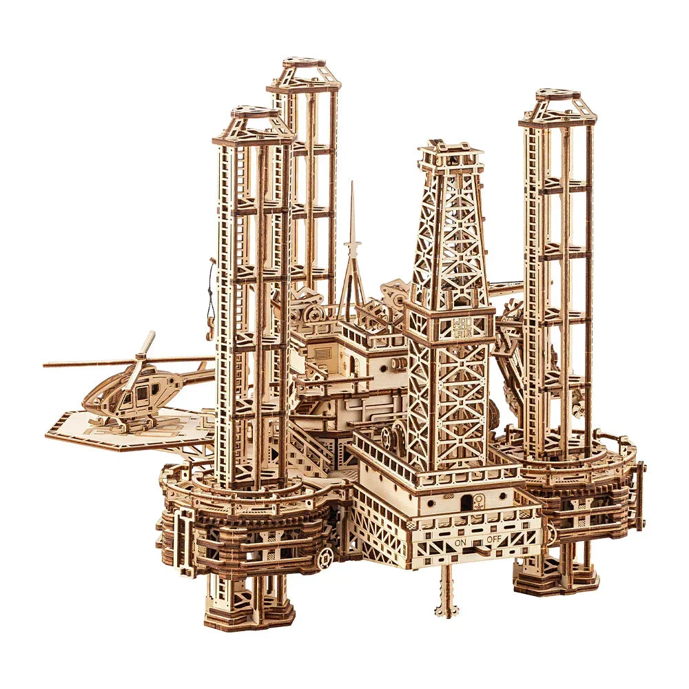 Plateforme pétrolière - Kit de construction en bois 3D