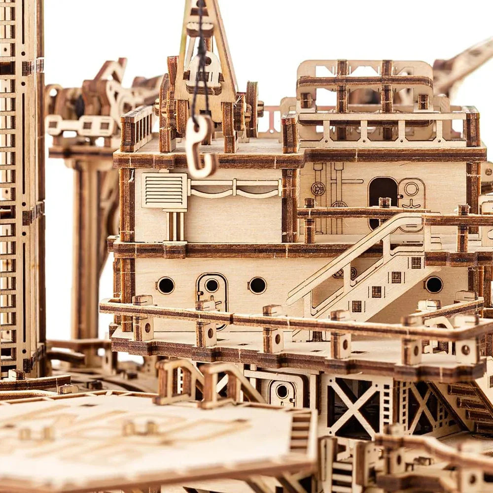 Plateforme pétrolière - Kit de construction en bois 3D
