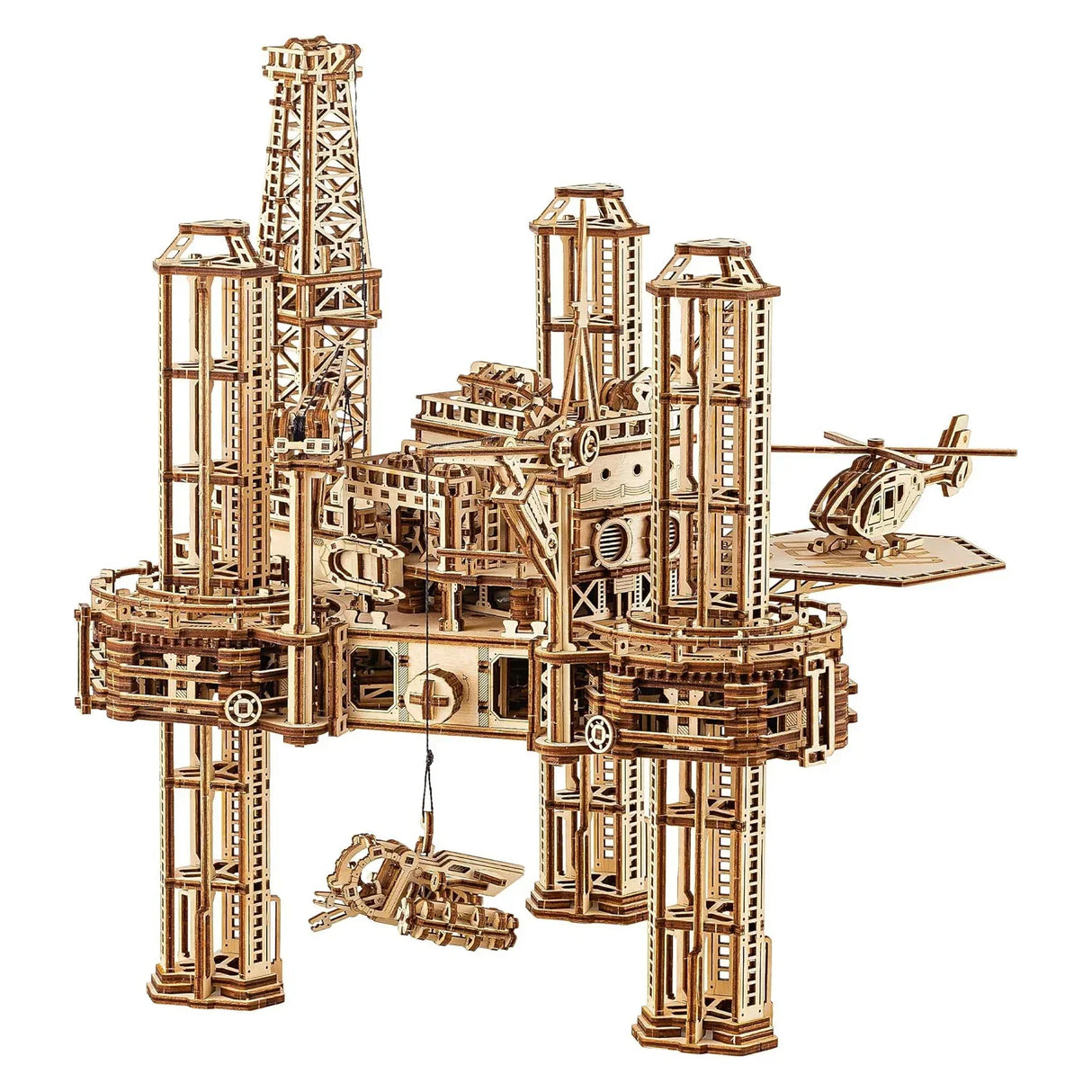 Plateforme pétrolière - Kit de construction en bois 3D