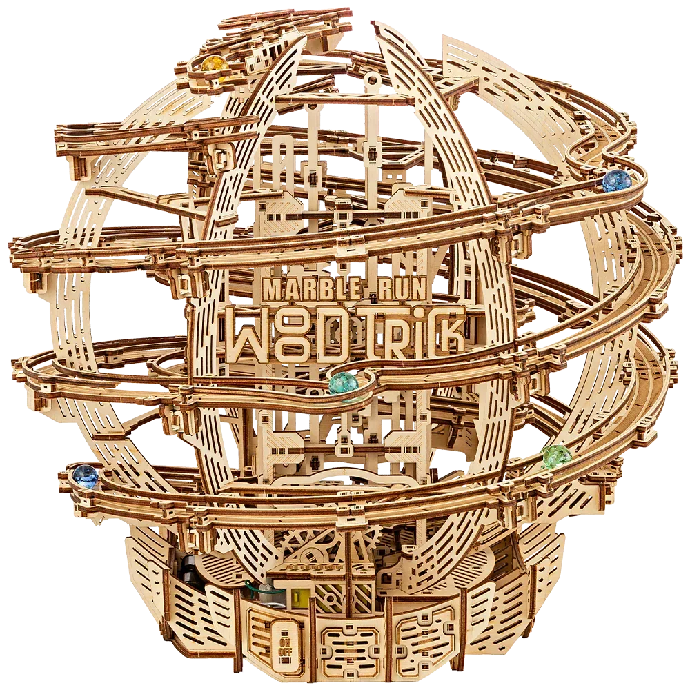 Circuit à billes à gravité - Kit de construction en bois 3D (électrique)