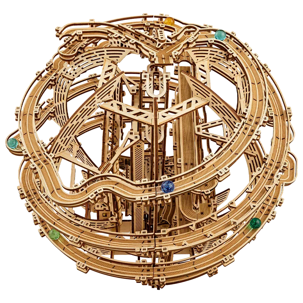 Circuit à billes à gravité - Kit de construction en bois 3D (électrique)
