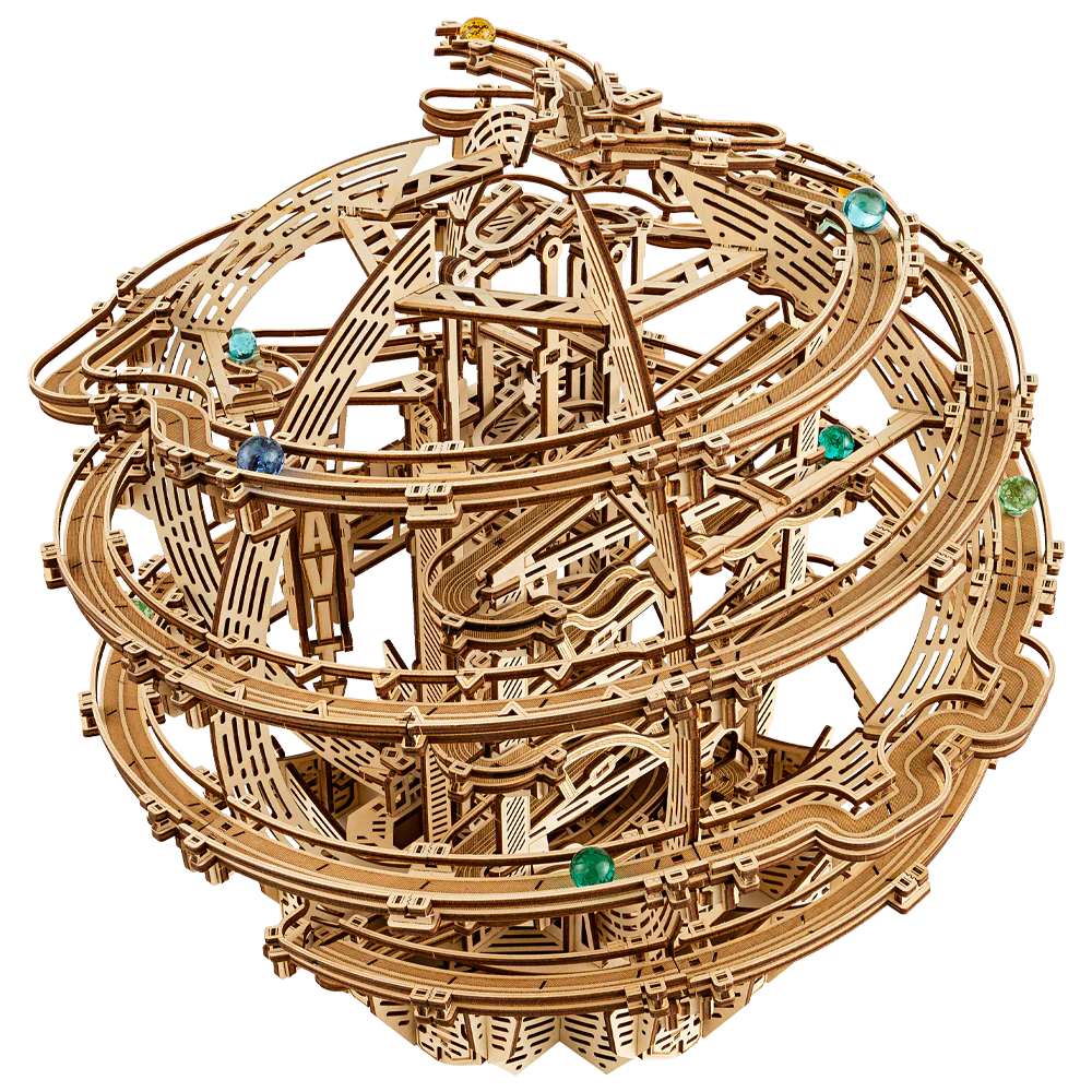 Gravity Kugelbahn - 3D Holzbausatz (Elektrisch)