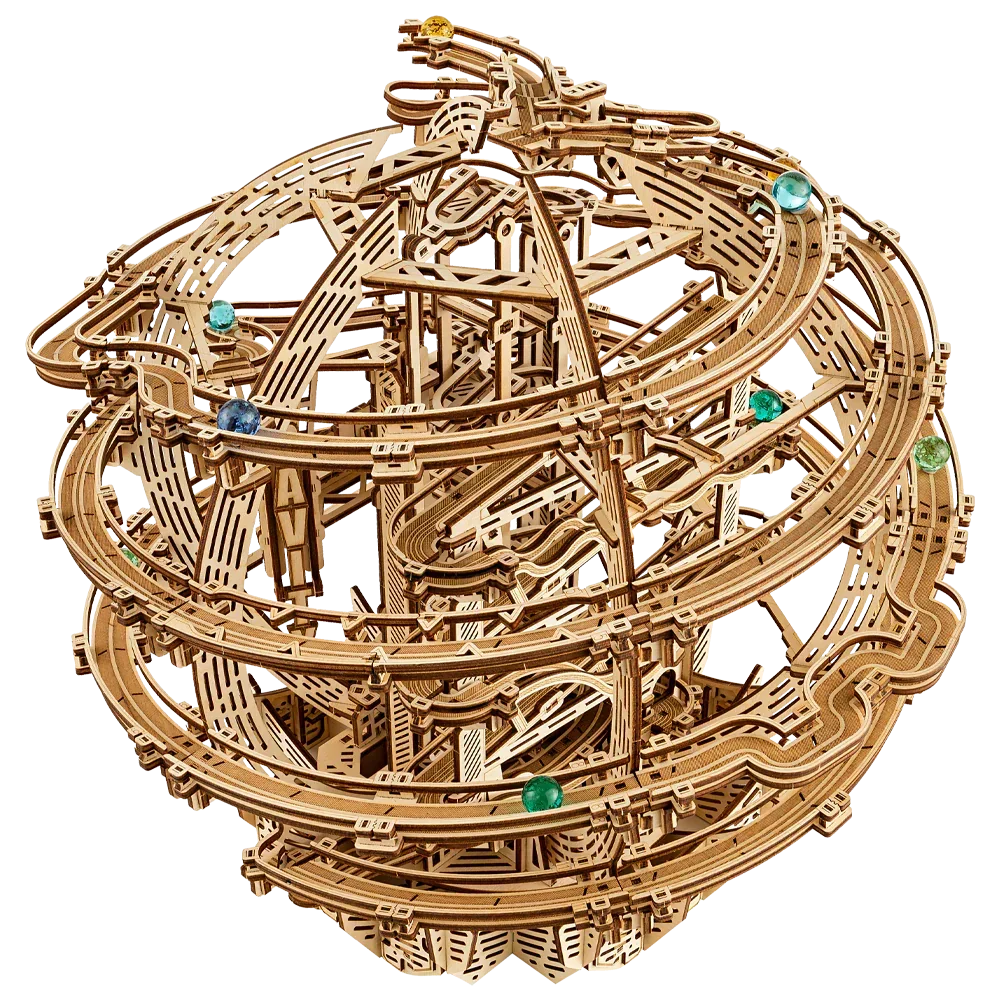 Circuit à billes à gravité - Kit de construction en bois 3D (électrique)