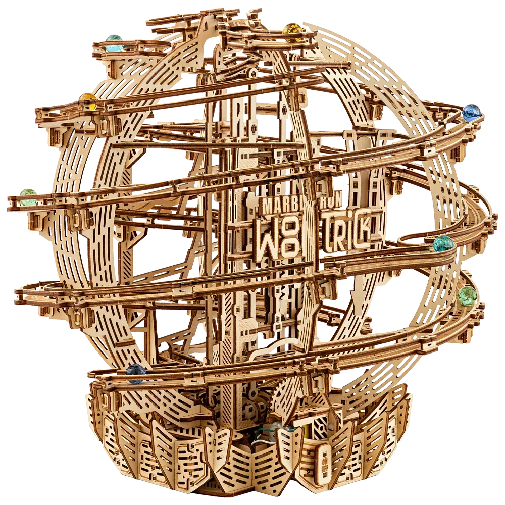 Circuit à billes à gravité - Kit de construction en bois 3D (électrique)