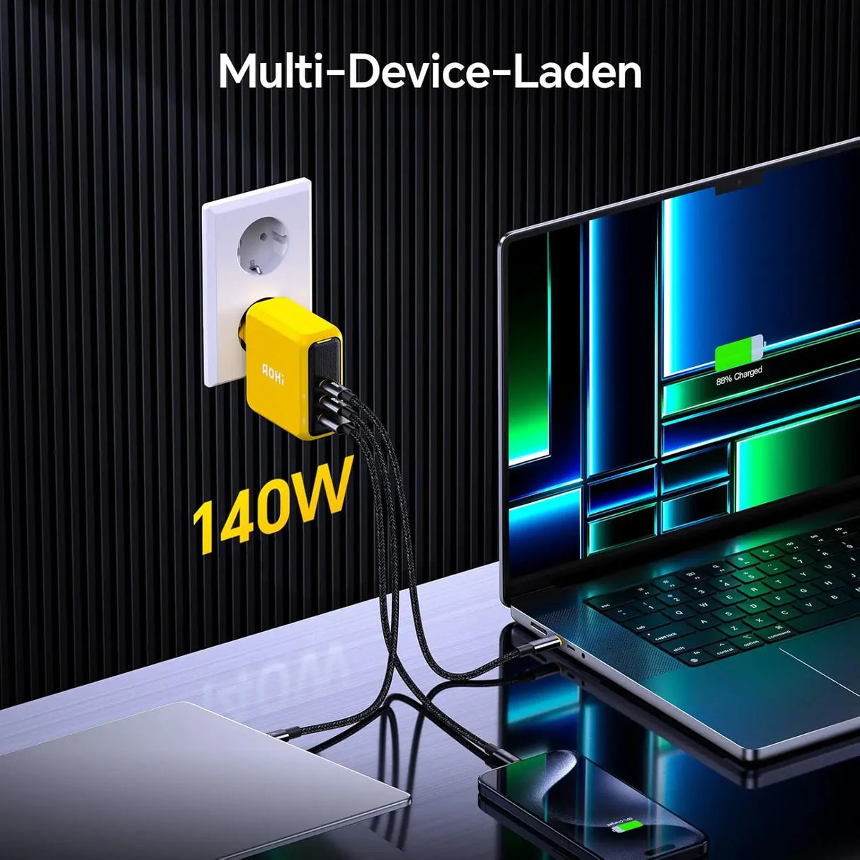 Chargeur Magcube PD 3 ports 140 W