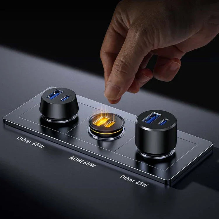 Chargeur rapide pour voiture Supercar PD 2 ports 65 W