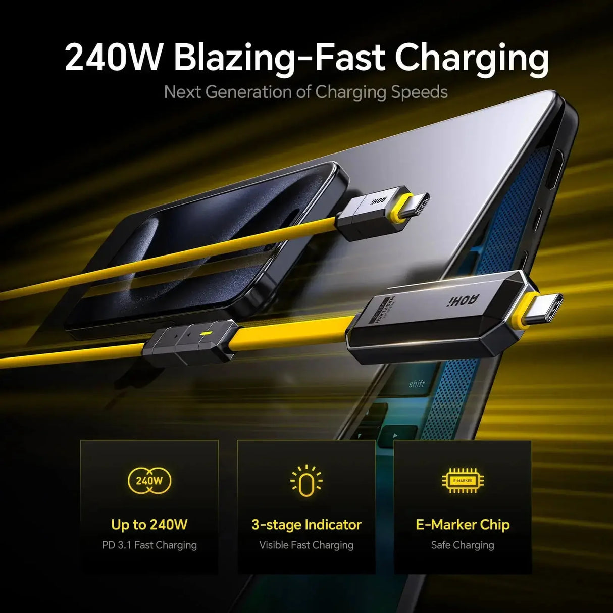 Le futur Magflash 2-en-1 : chargeur et stockage de données de 512 Go - Câble