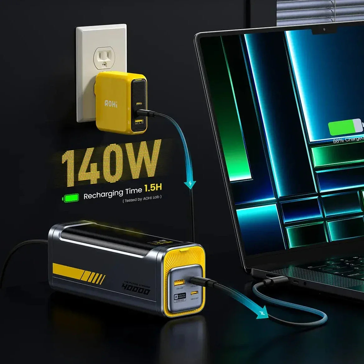 Batterie externe The Future Starship PD 140W (40 000 mAh)
