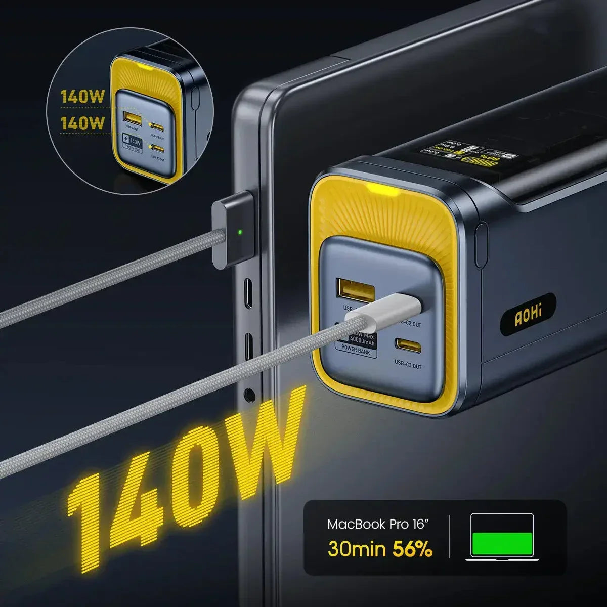 Batterie externe The Future Starship PD 140W (40 000 mAh)
