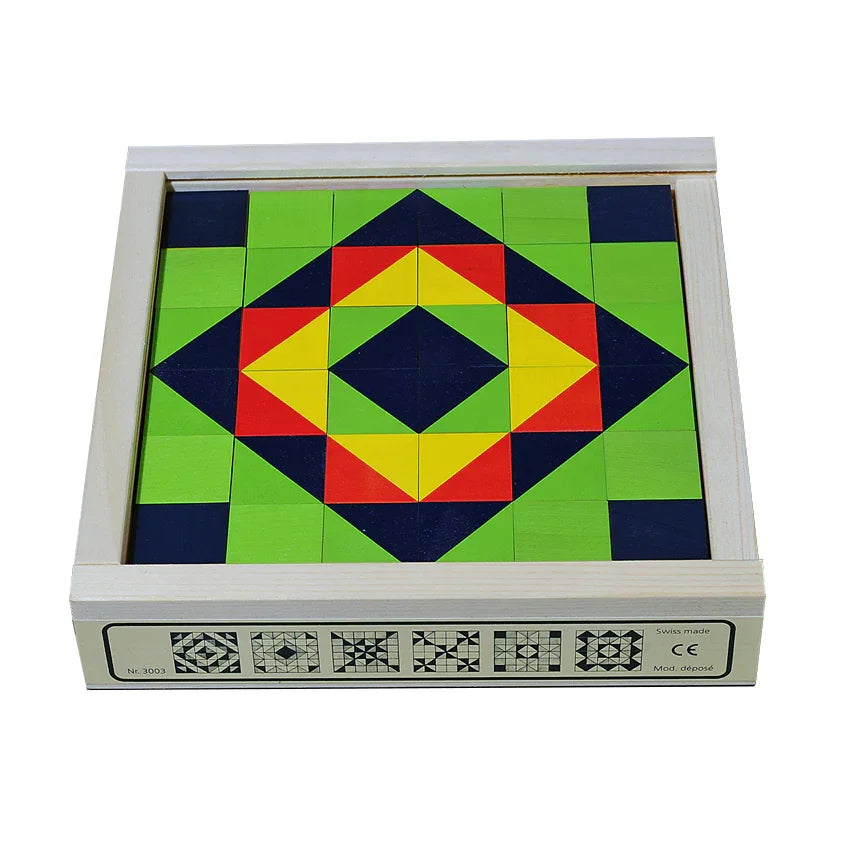 Mosaikwürfel (36 Würfel) - Holzspielzeug