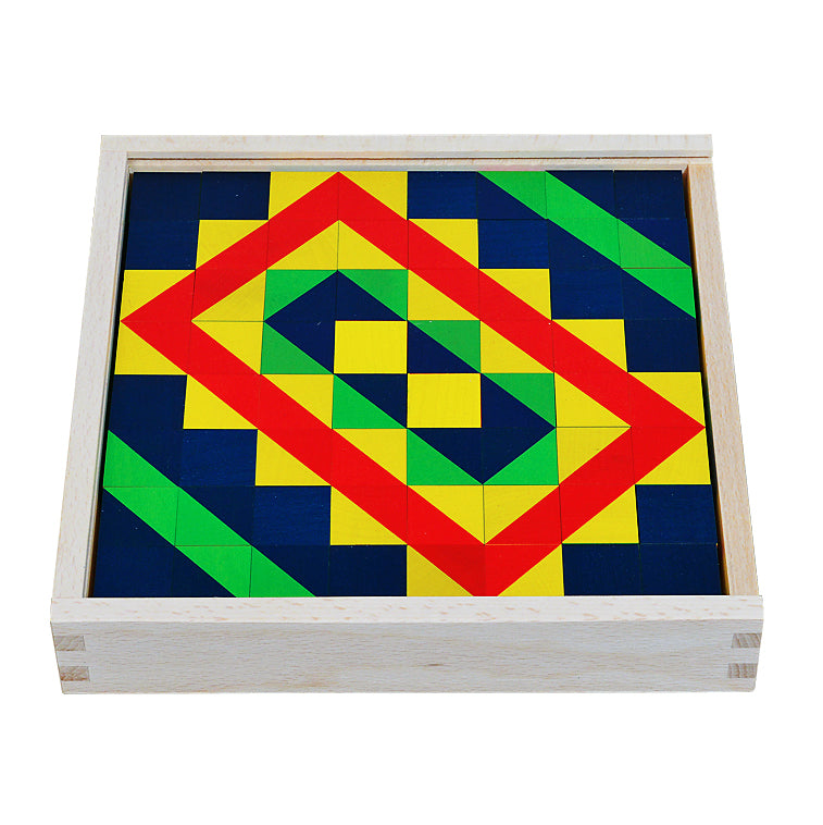 Mosaikwürfel (64 Würfel) - Holzspielzeug