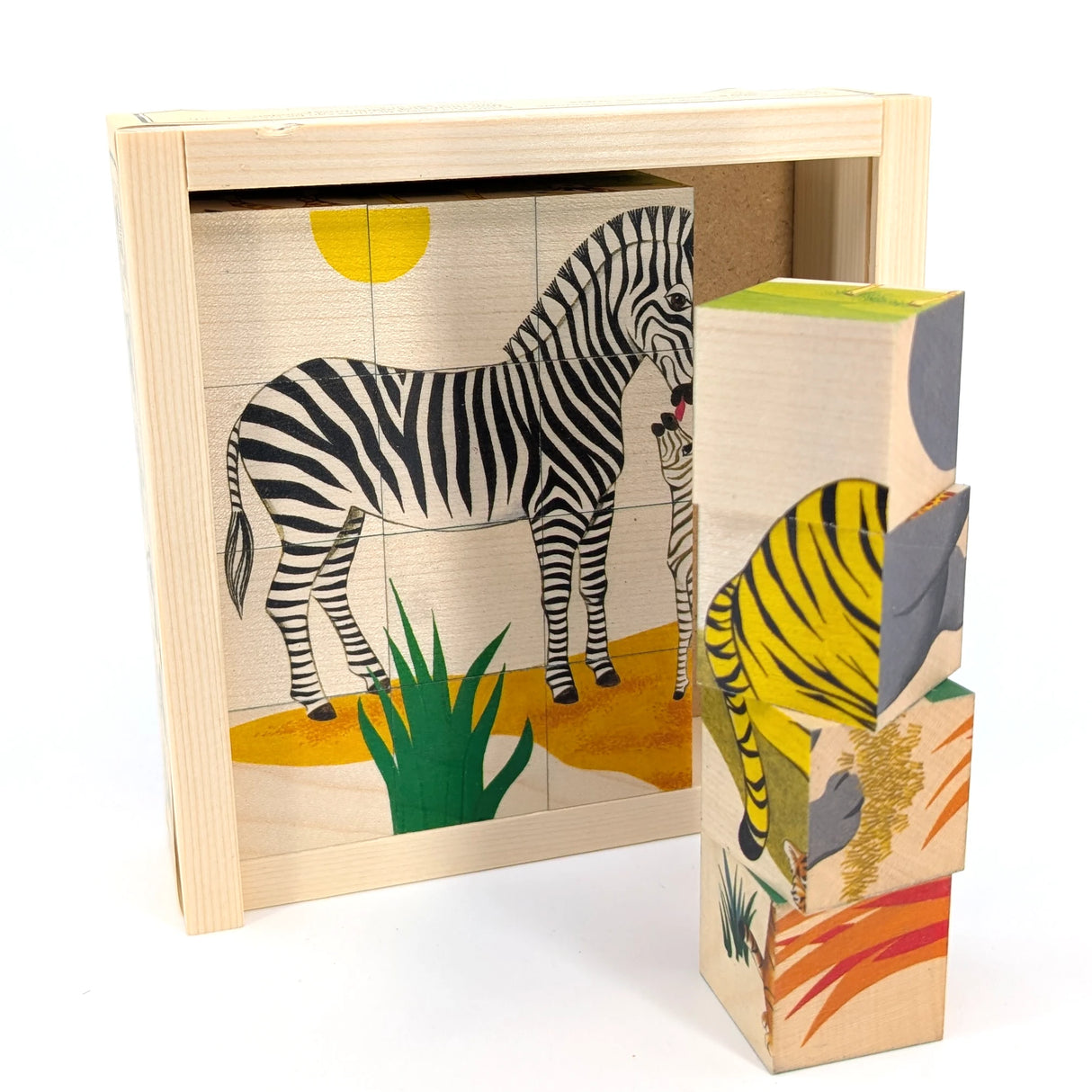 Wildtiere (16 Würfel) - Würfelpuzzle