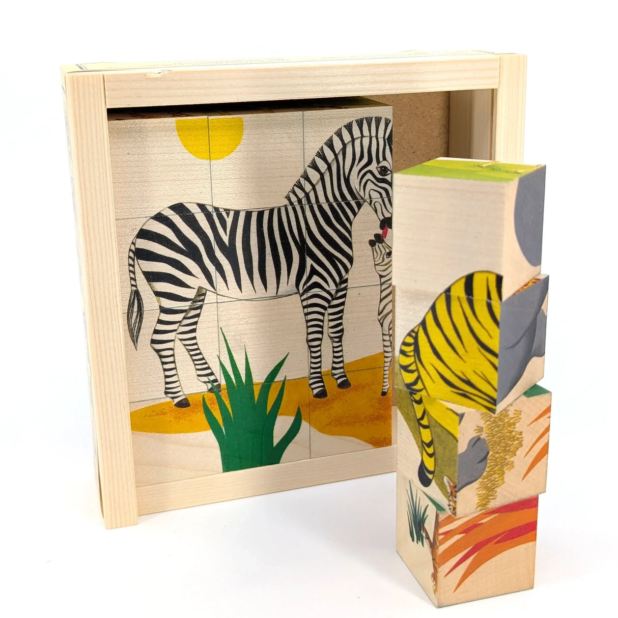 Wildtiere (16 Würfel) - Würfelpuzzle