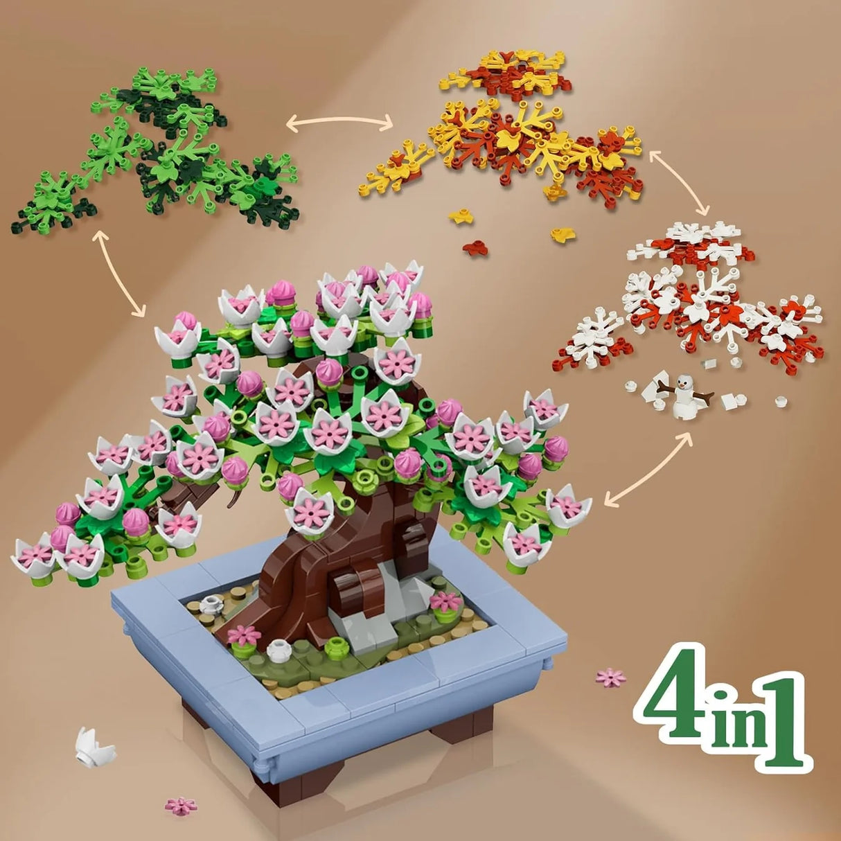 Bonsai 4 Jahreszeiten - Klemmbausteine
