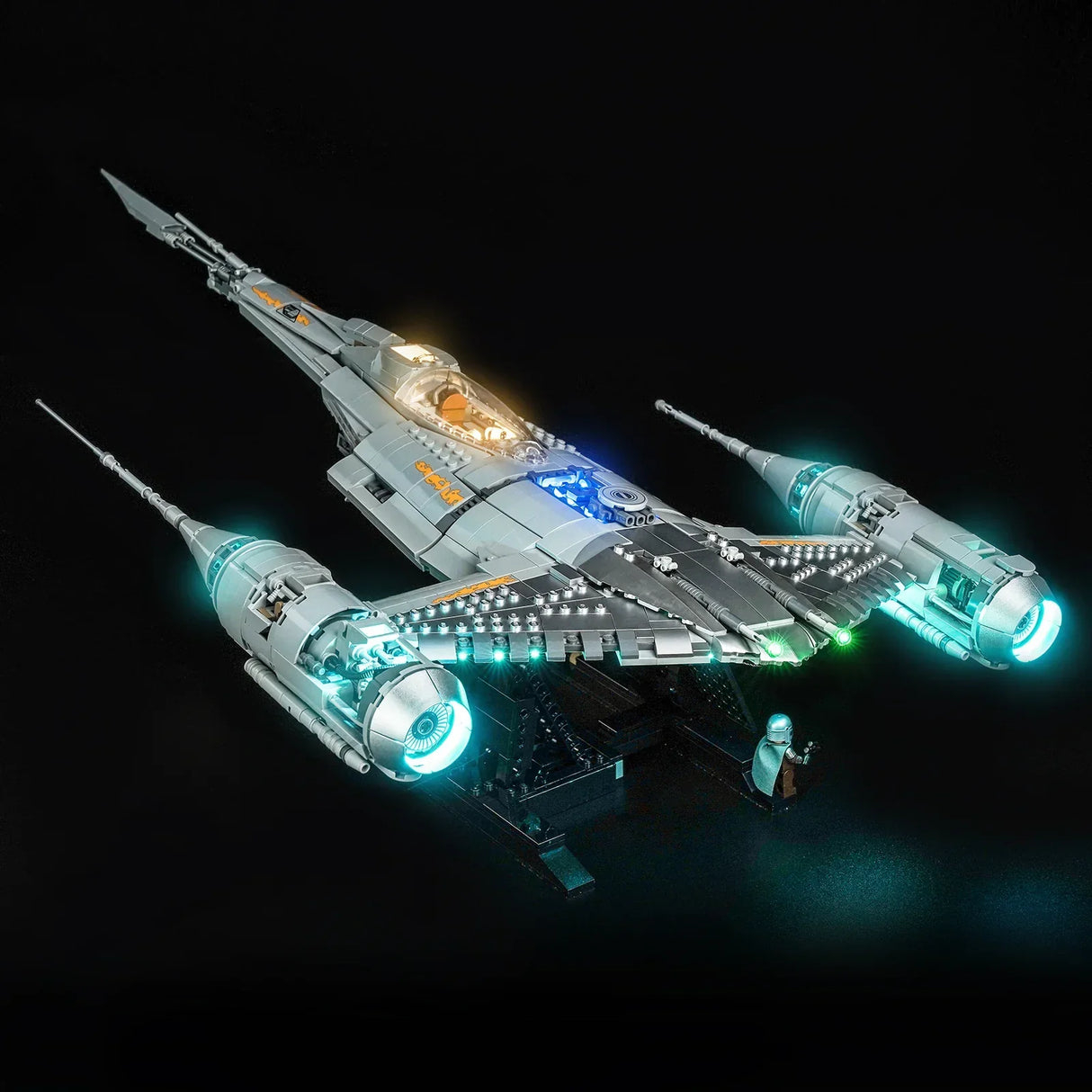 Kit d'éclairage LED pour LEGO Star Wars : Le N-1 Starfighter du Mandalorien (75442) avec télécommande