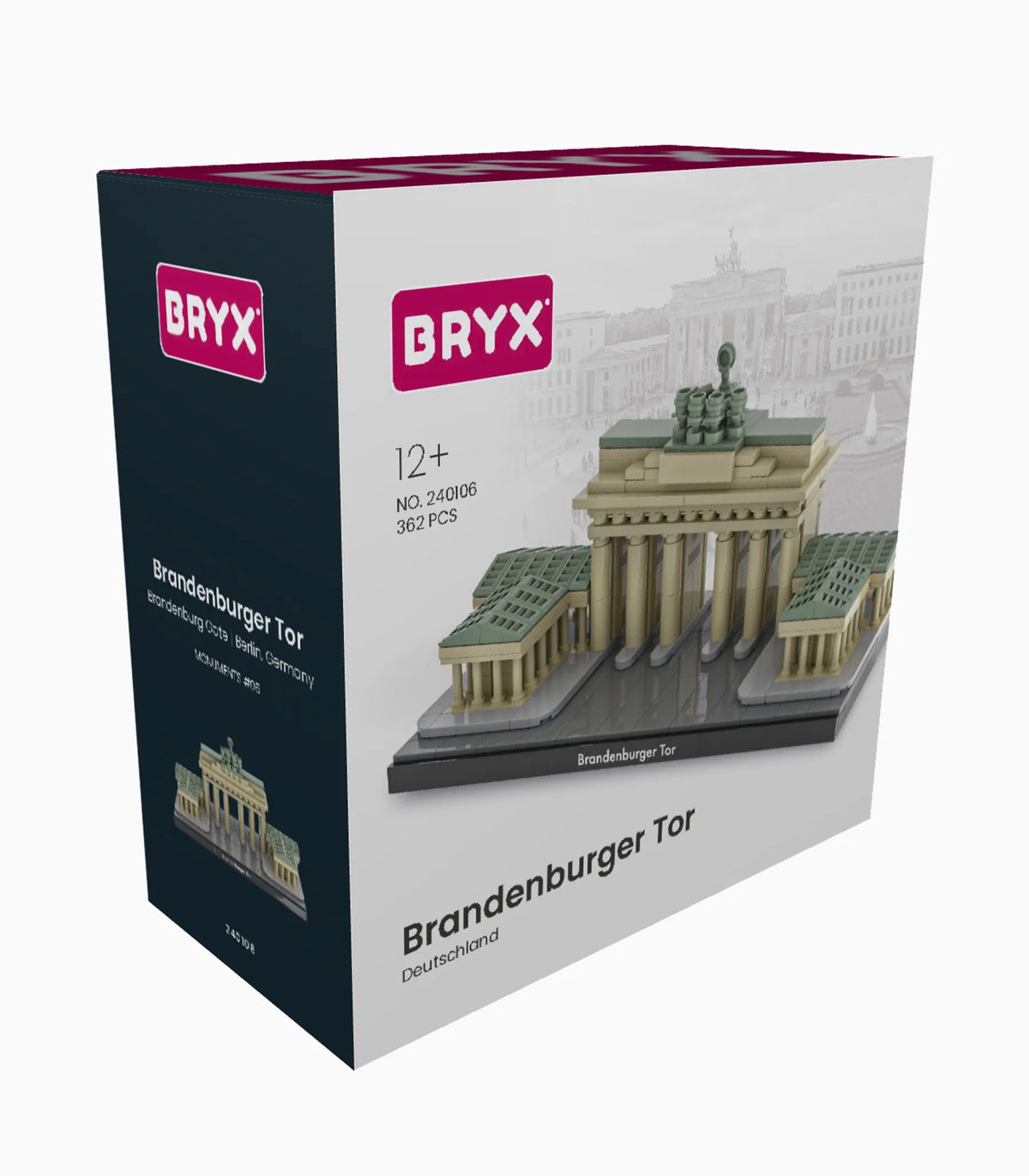 BRYX Brandenburger Tor 240106 Verpackung mit 362 Klemmbausteinen, Altersempfehlung 12+