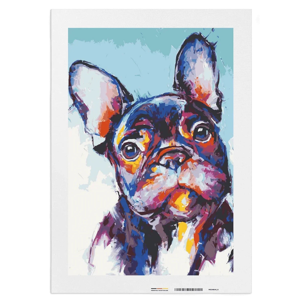 Bouledogue coloré - Peinture par numéros