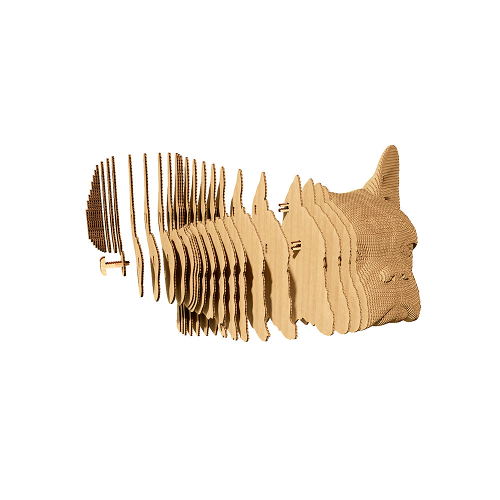 Bulldog - 3D Modell aus Karton