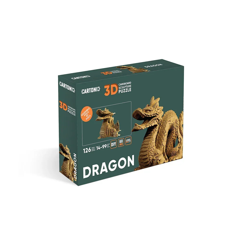 Dragon chinois - Modèle 3D en carton