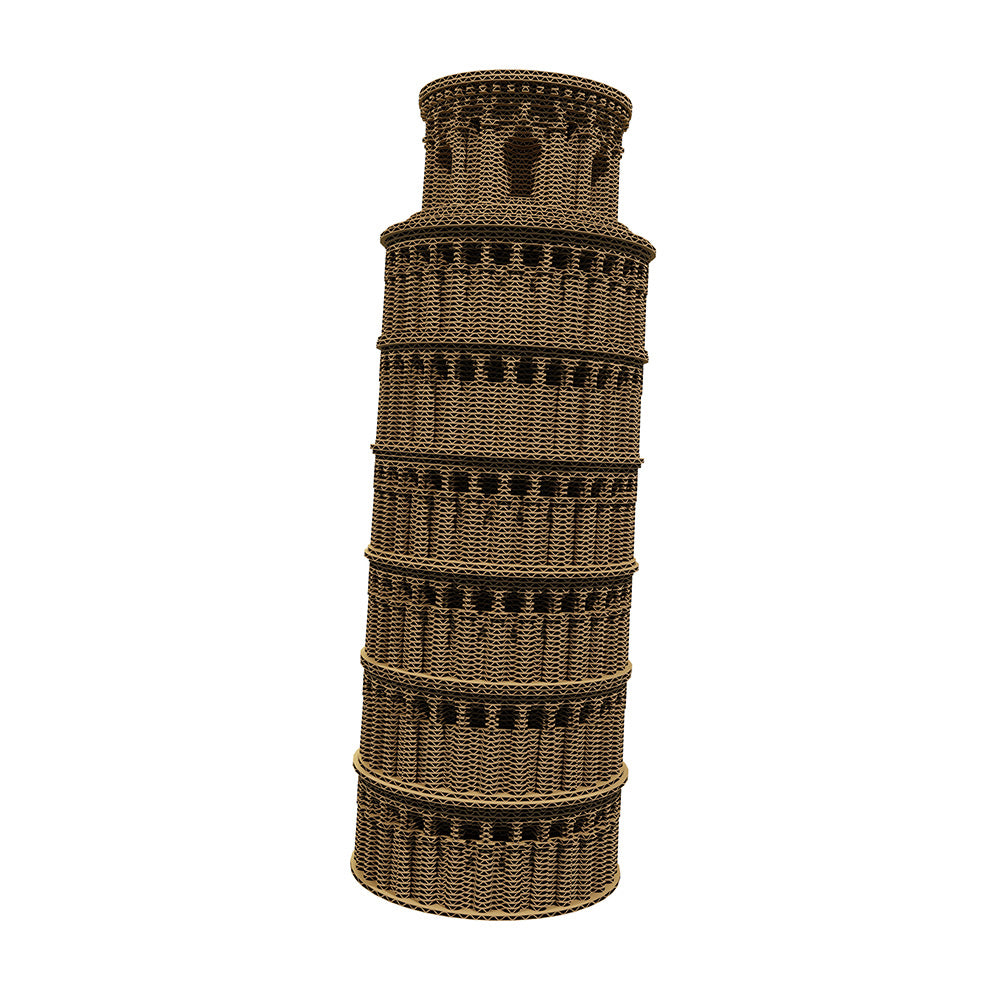 Schiefer Turm von Pisa - 3D Modell aus Karton