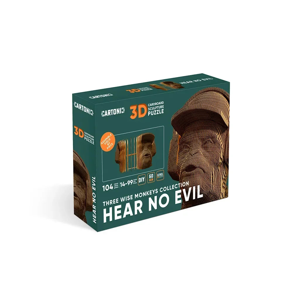 Singe « Ne rien entendre du mal » - Maquette 3D en carton