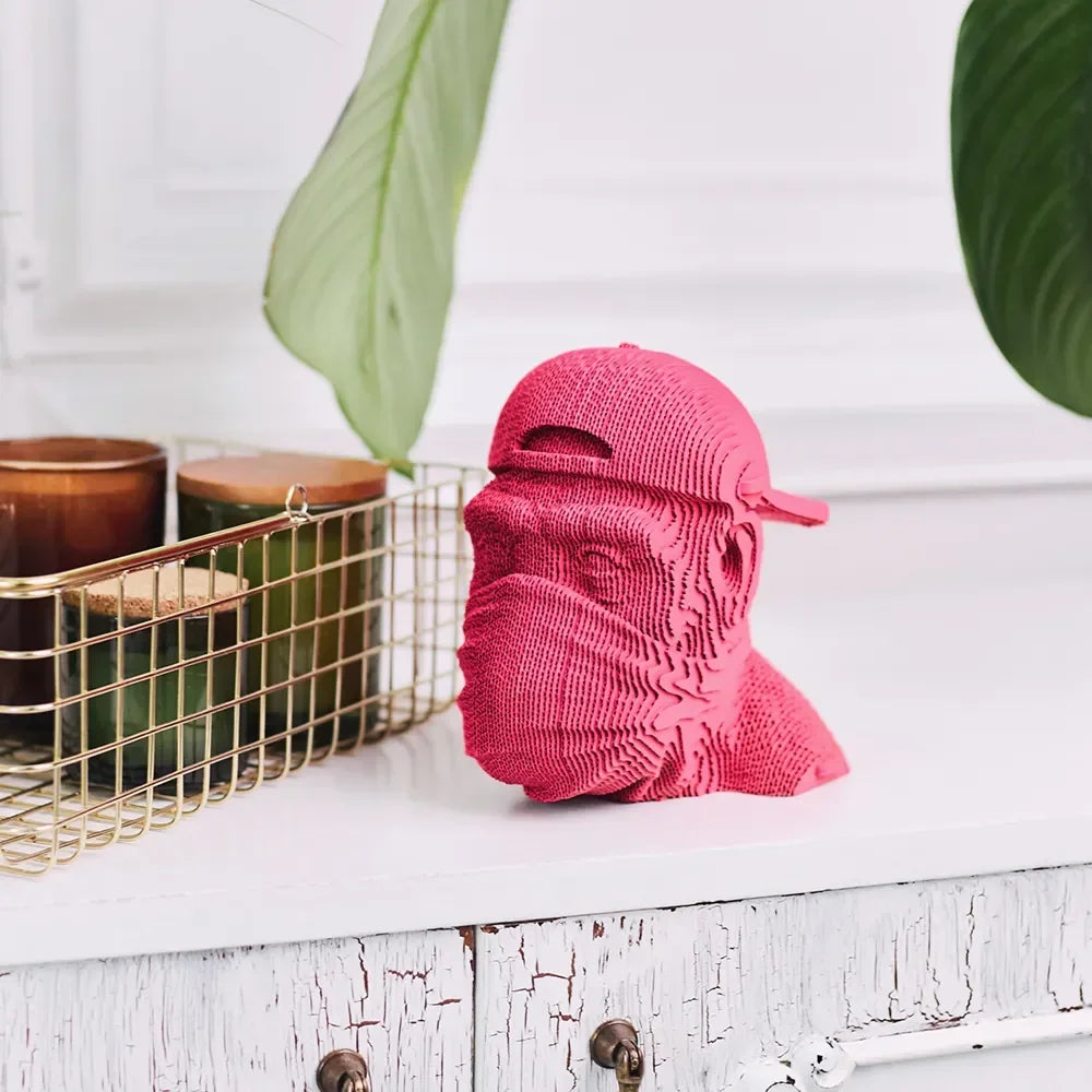 Singe « Ne dis rien de mal » - Maquette 3D en carton
