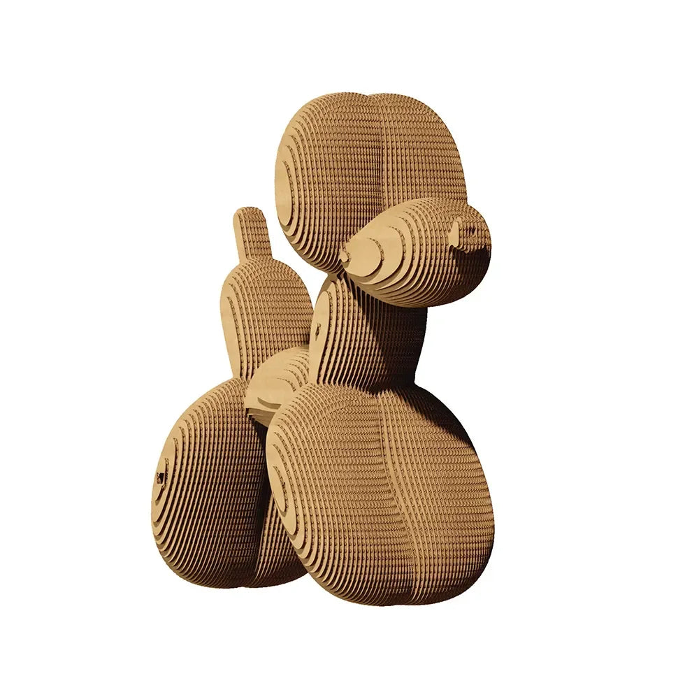 Chien ballon - Modèle 3D en carton