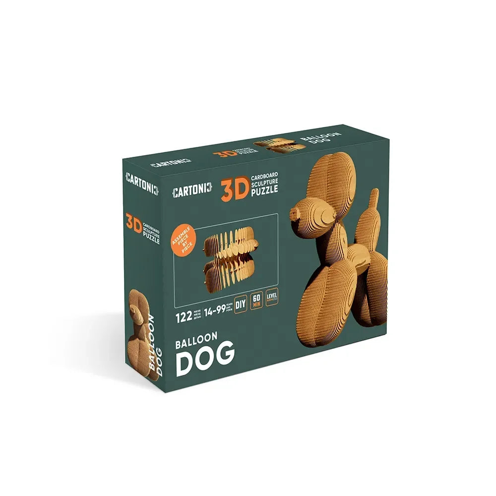 Chien ballon - Modèle 3D en carton