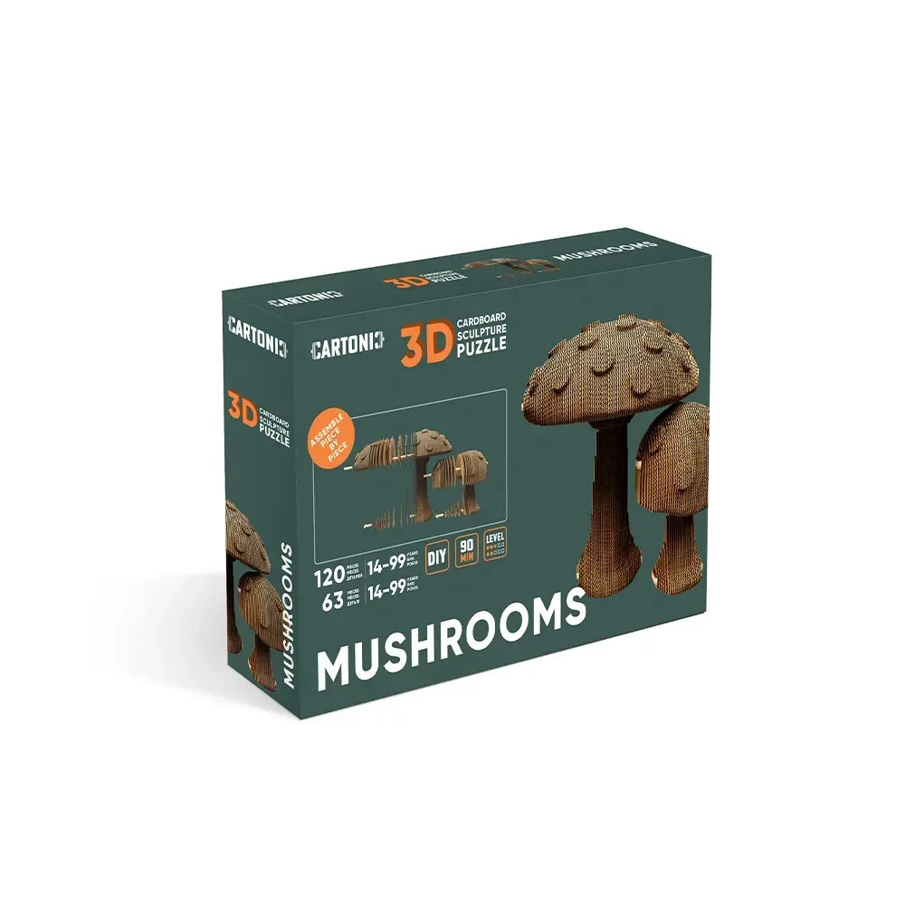 Champignons - Modèle 3D en carton