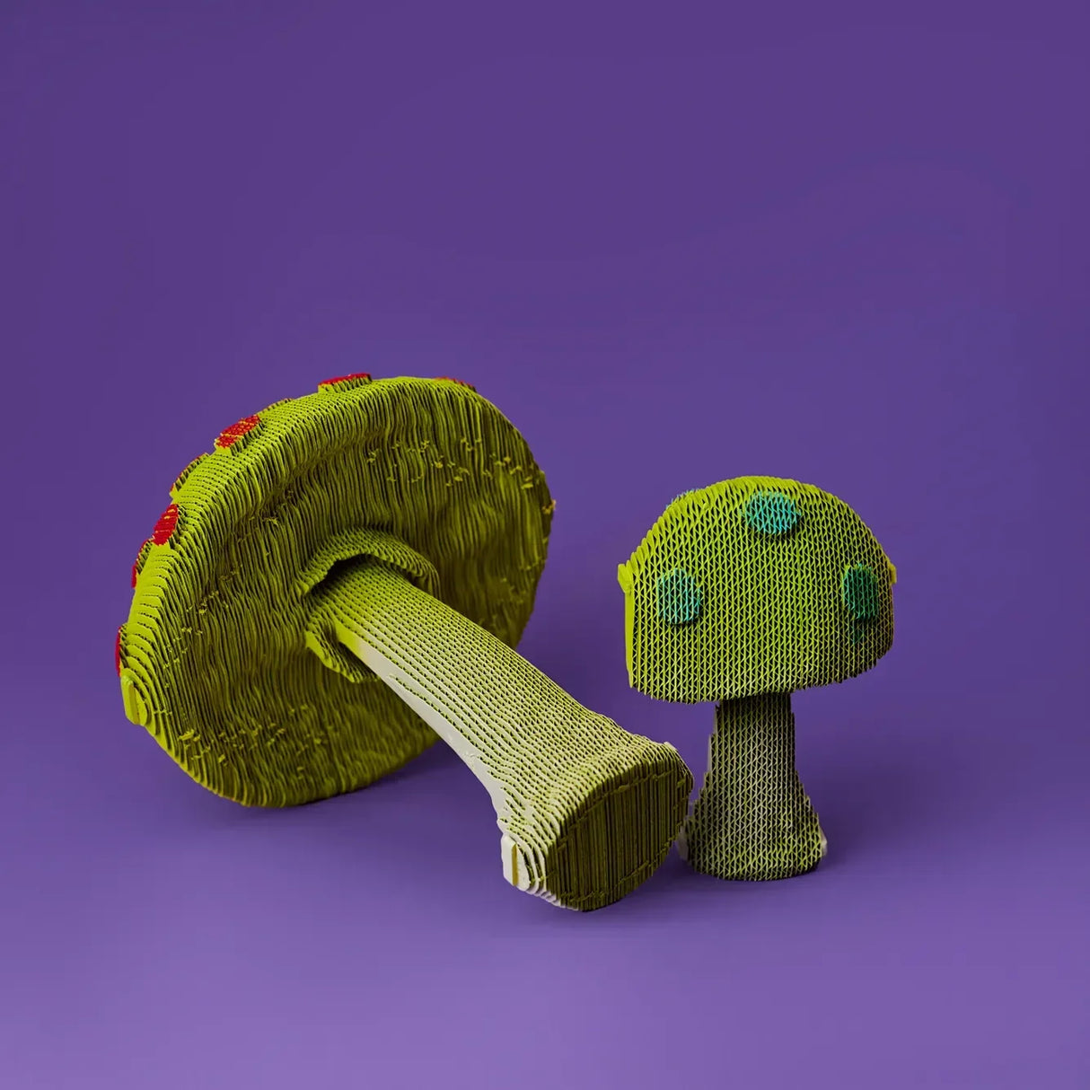 Champignons - Modèle 3D en carton