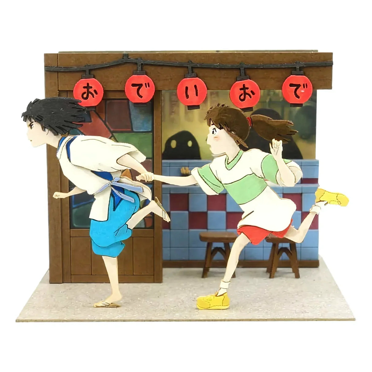 Le Voyage de Chihiro - Haku et Chihiro en fuite - Coffret d'art en papier