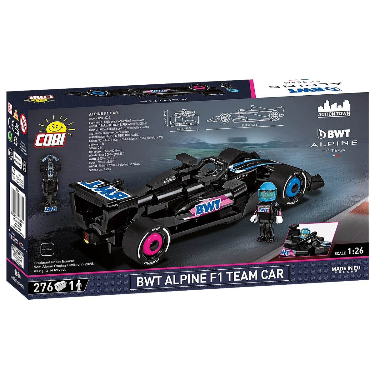 BWT Alpine F1 Team Rennwagen - Klemmbausteine