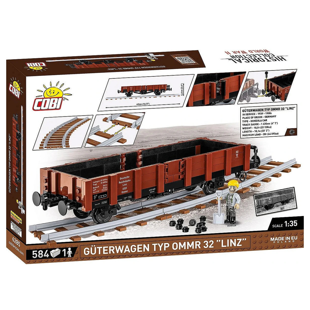 Güterwagen Typ OMMR 32 "Linz" - Klemmbausteine