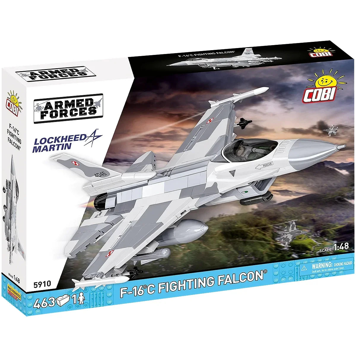 Kampfflugzeug F-16C Fighting Falcon - Klemmbausteine