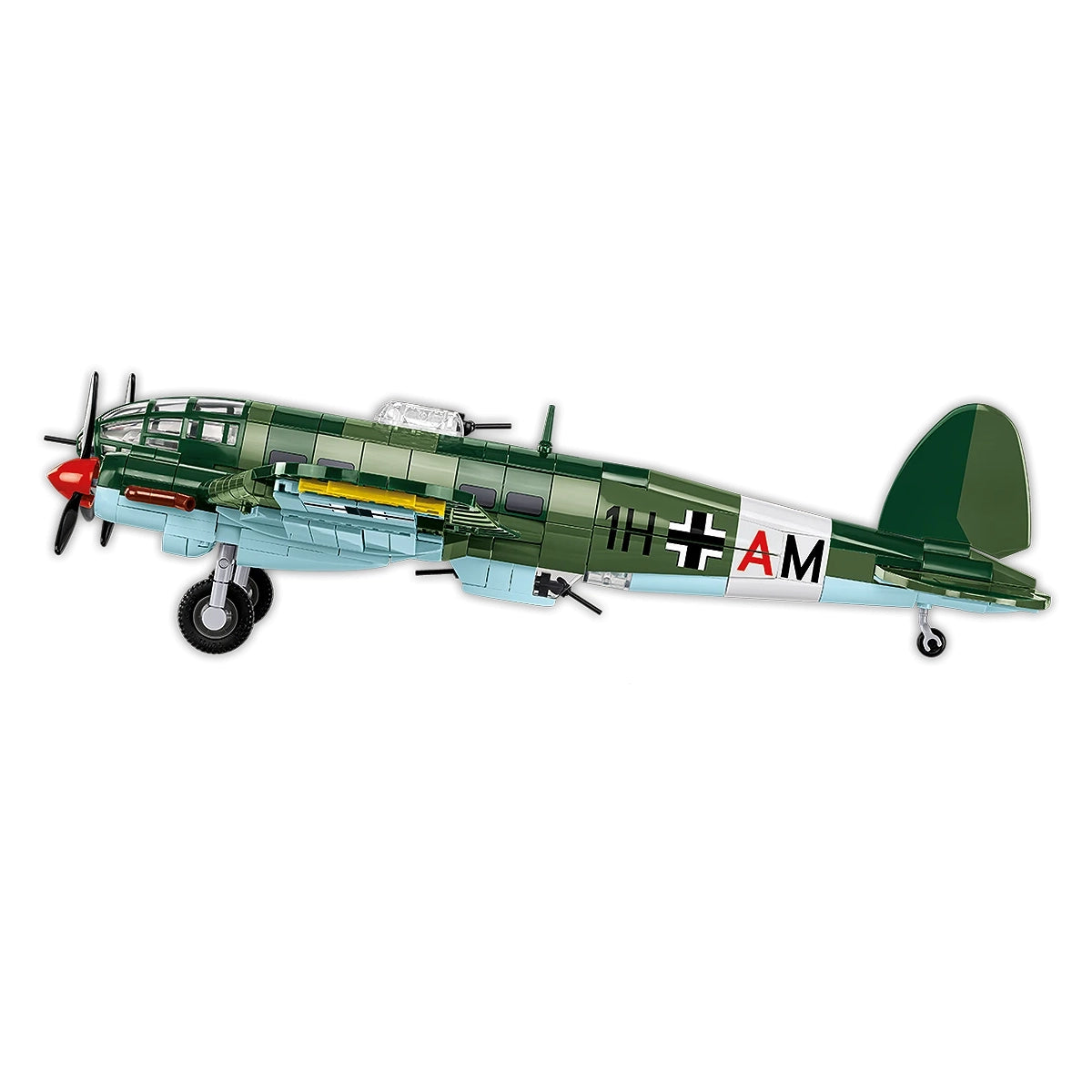 Kampfflugzeug Heinkel HE 111 H-22 mit V1 Rakete - Klemmbausteine