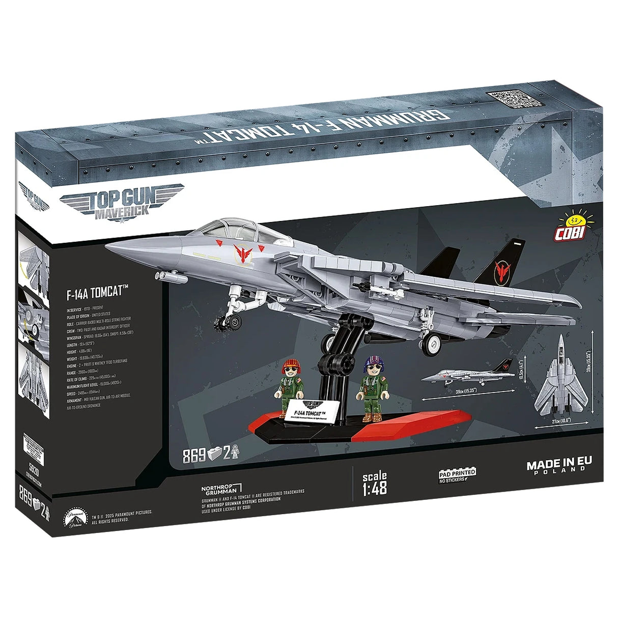 Kampfjet Grumman F-14 "Top Gun Edition" - Klemmbausteine