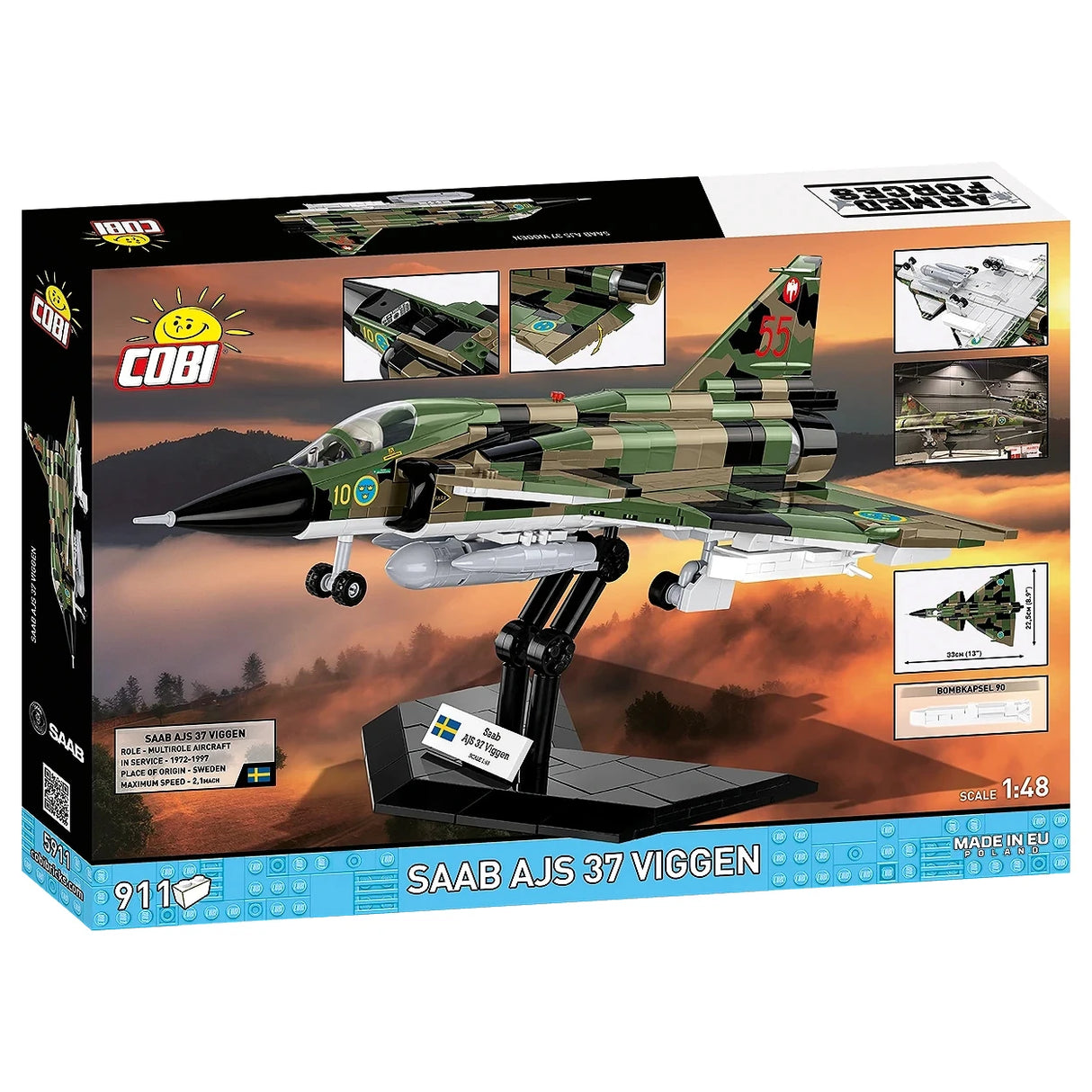 Kampfjet SAAB AJS 37 Viggen - Klemmbausteine