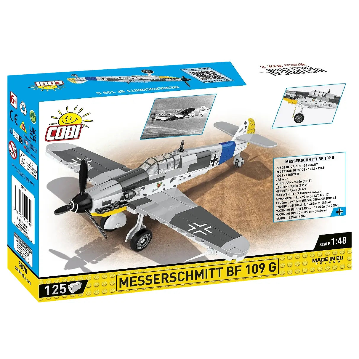 Kampfflugzeug Messerschmitt Bf 109 G - Klemmbausteine