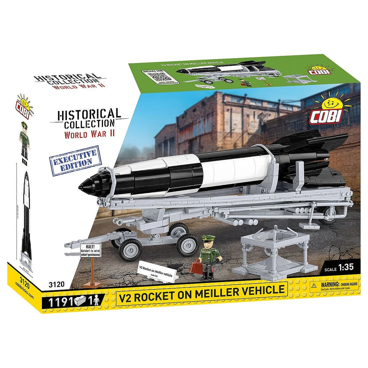 V2 Rakete mit Meillerwagen - Klemmbausteine